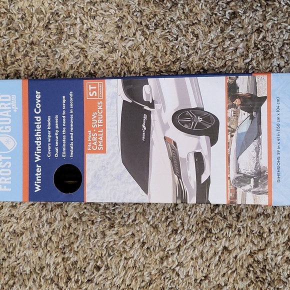 Frost Guard Plus Winter Windshield Cover, ST for Small Trucks, Black - Picture 2 of 12